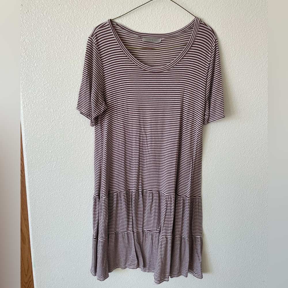 Striped tee shirt dress
